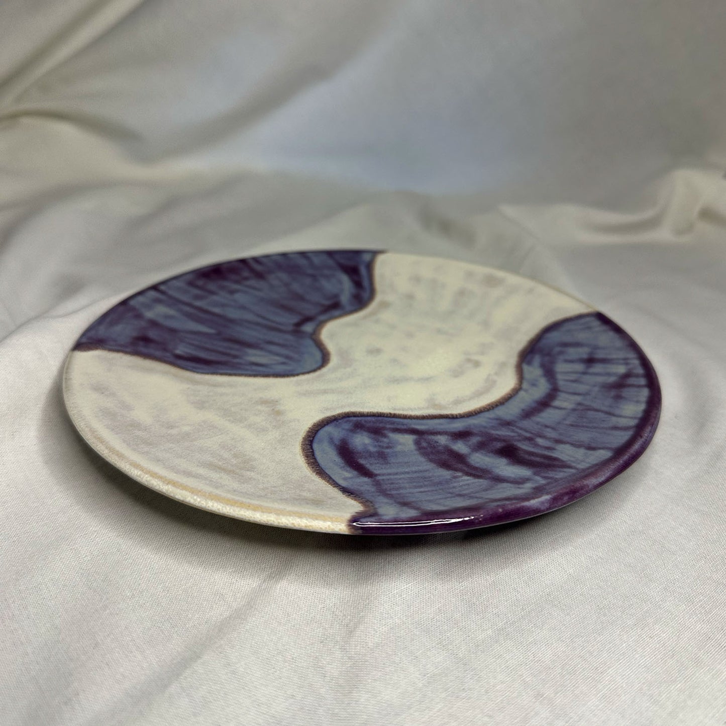 Ontbijtbord Mto - Paars/Wit