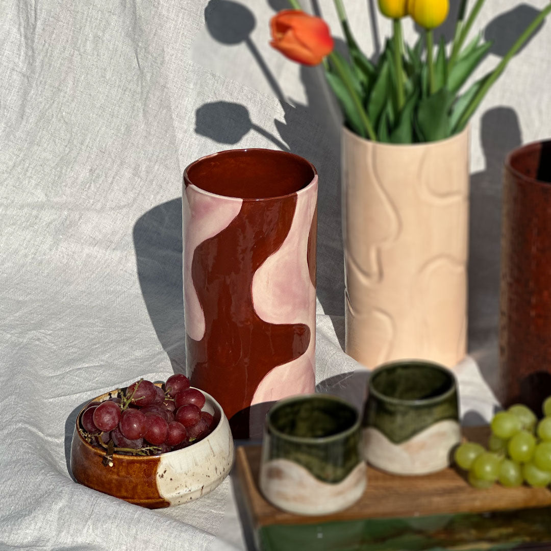 Wijnkoeler Lumaya - Bruin/Roze