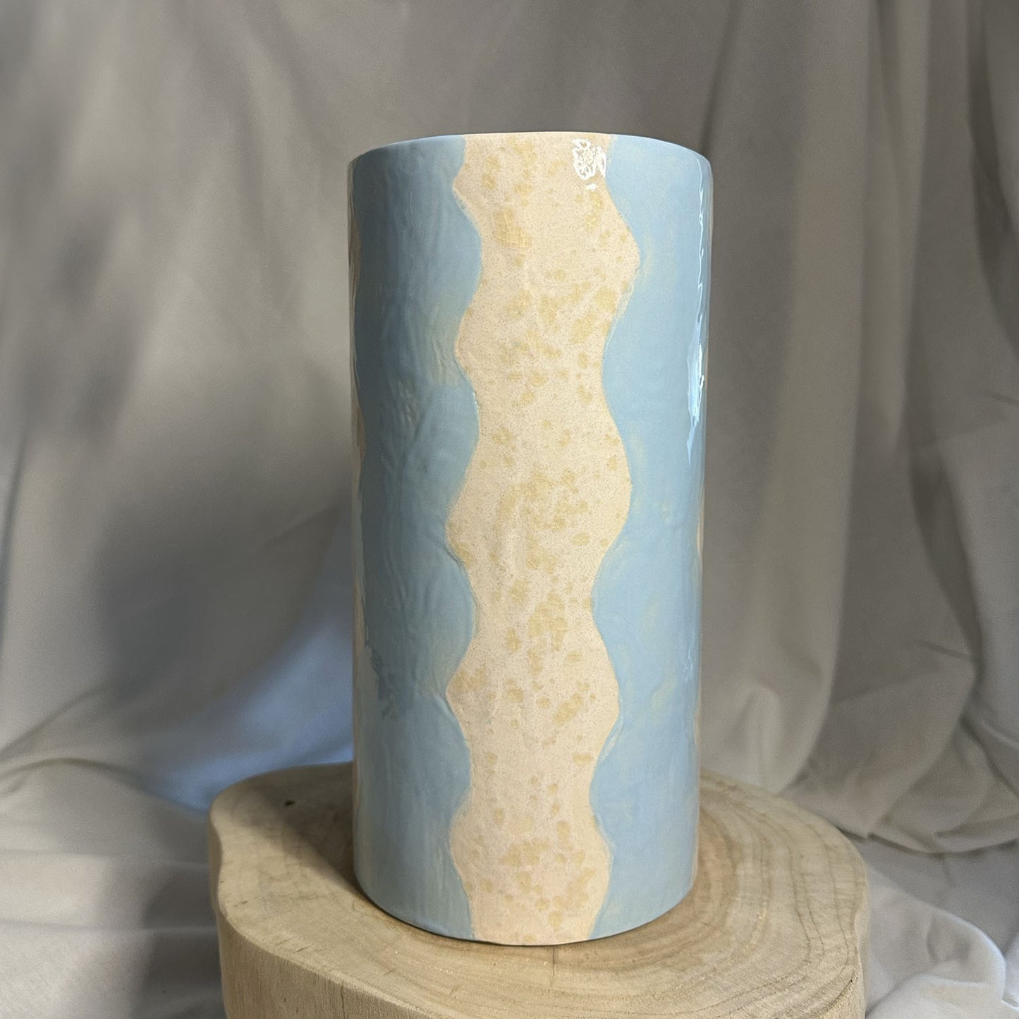 Wijnkoeler Mawimbi - Blauw/Beige