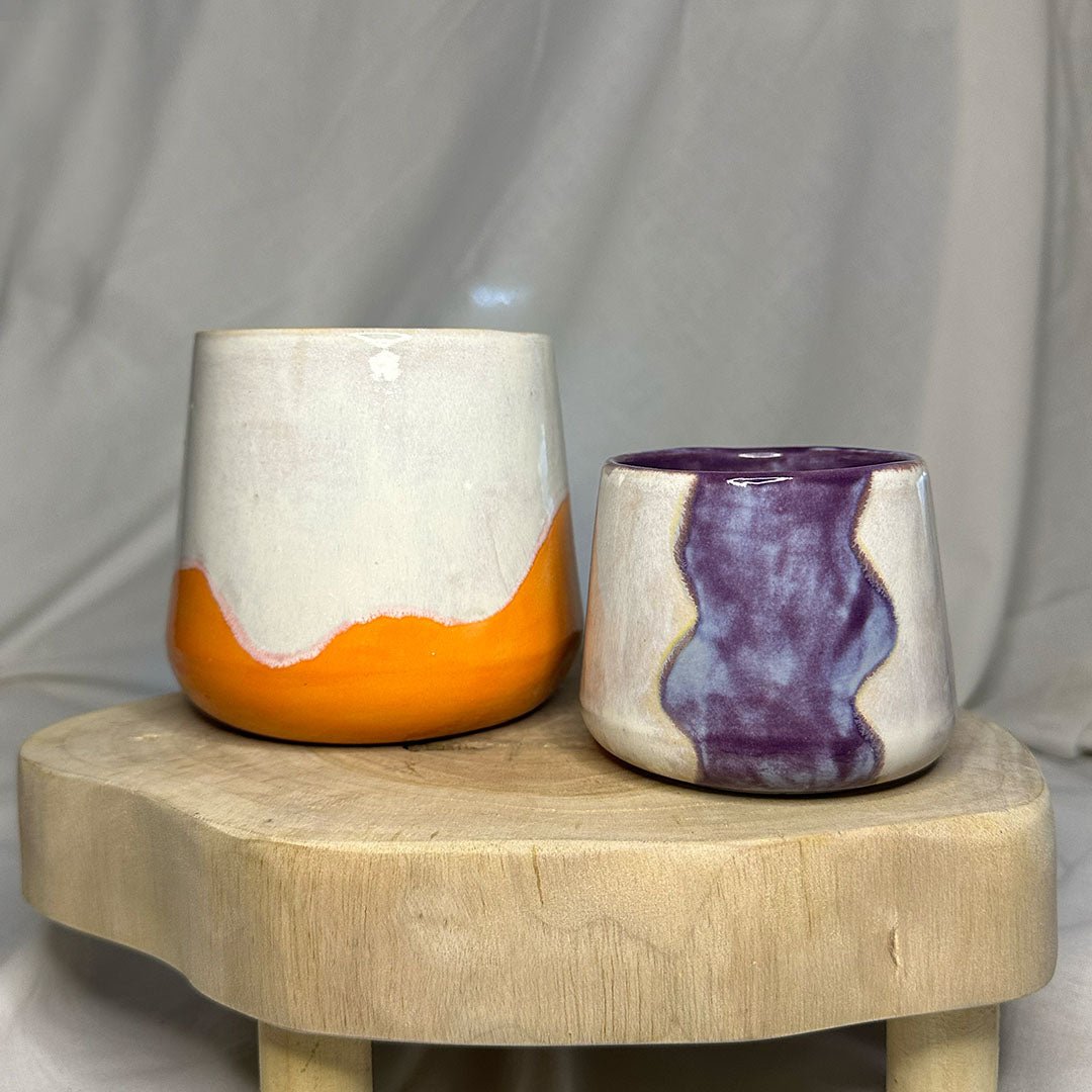 Mok Maji Latte - Oranje/Wit