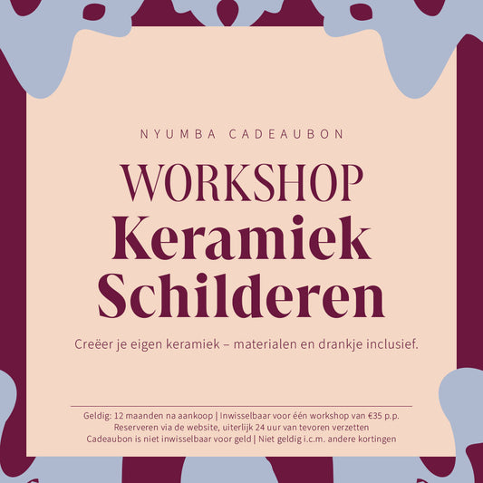 Cadeaubon Workshop Keramiek Schilderen