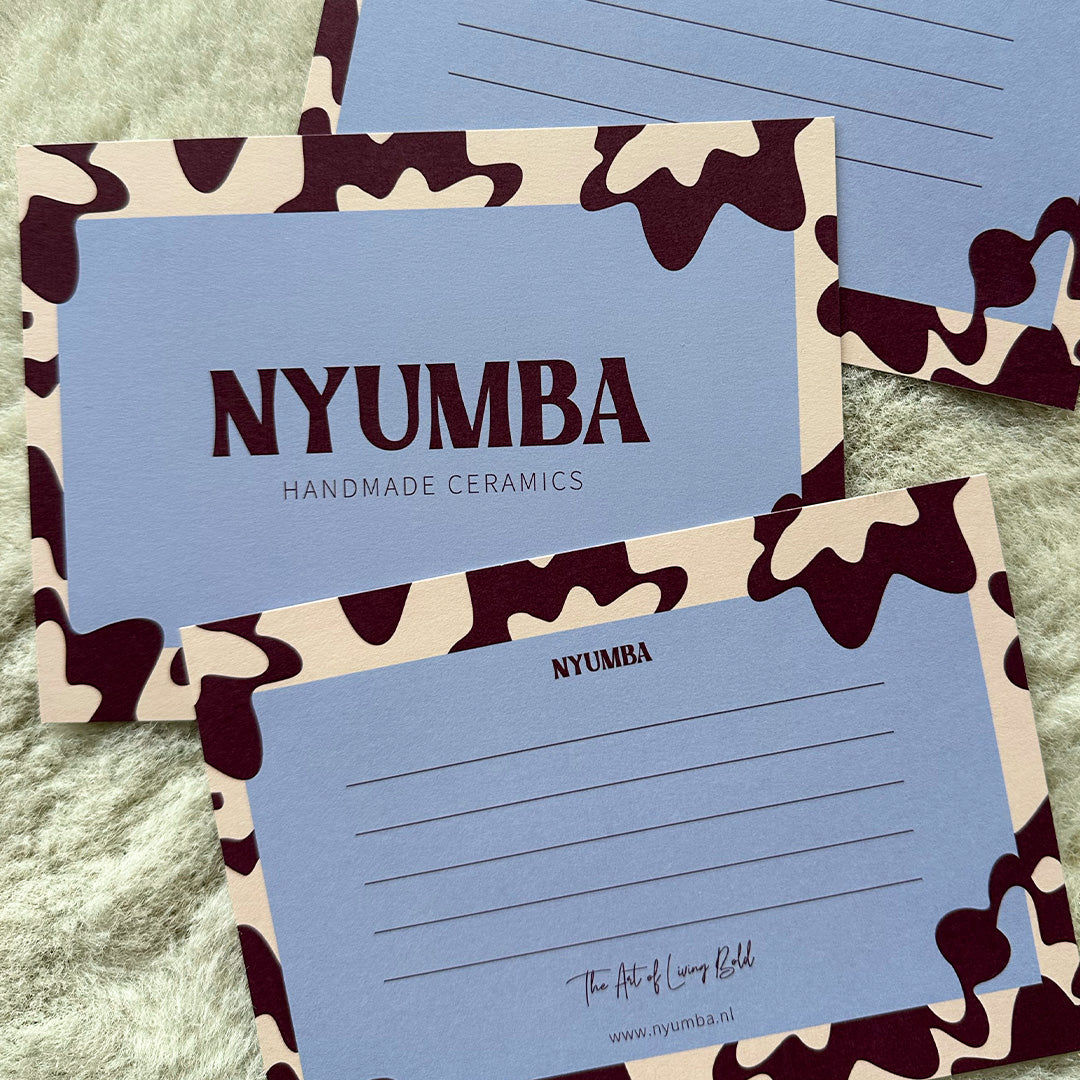 Gratis cadeauservice met Nyumba-tasje + persoonlijk kaartje