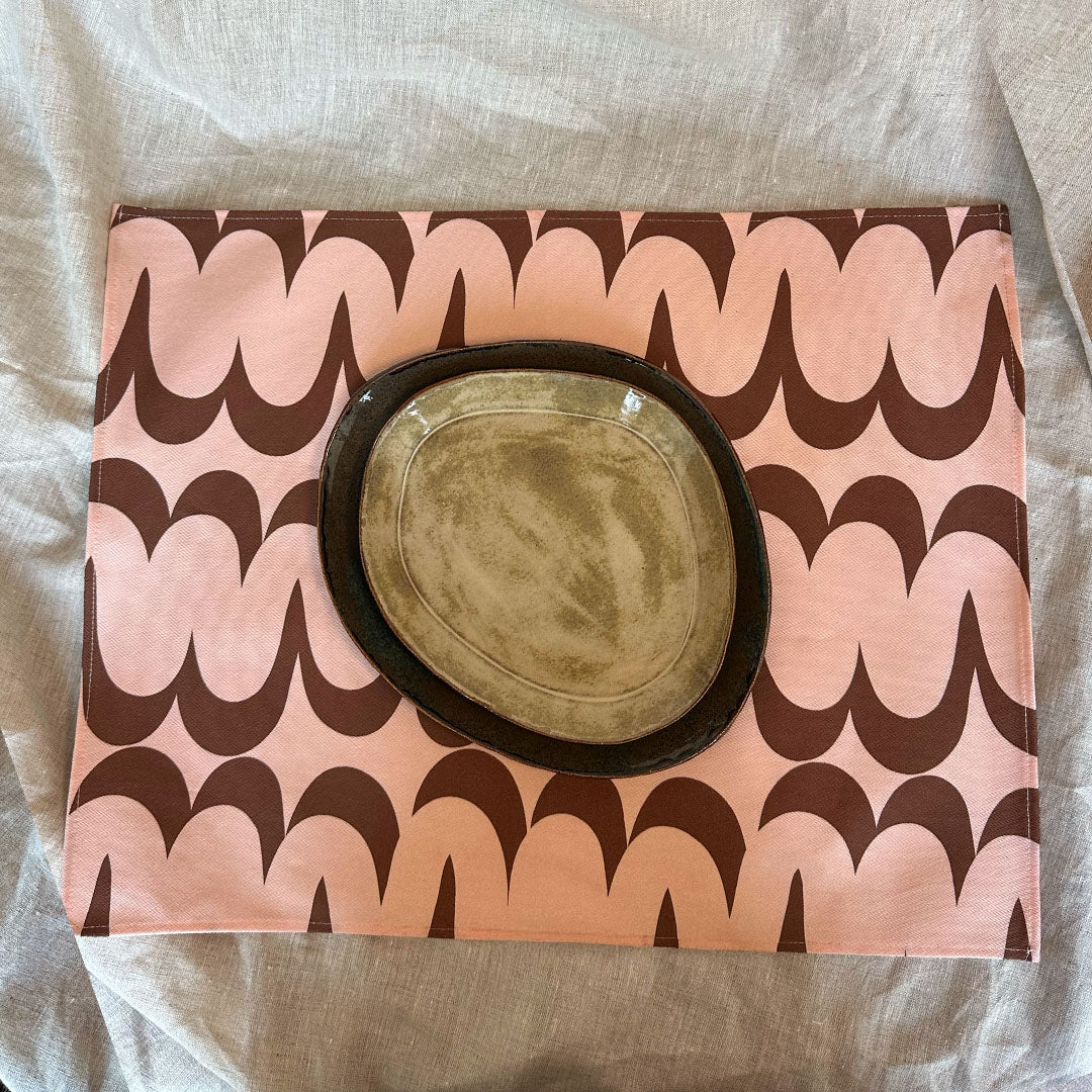 Placemat Zalani (set van 2) 35x45cm beige/bruin