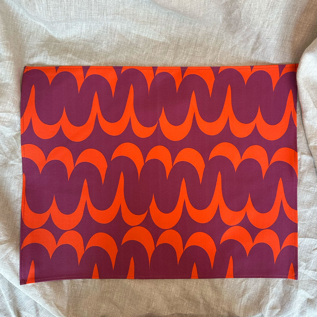 Placemat Zalani (set van 2) 35x45cm paars/oranje