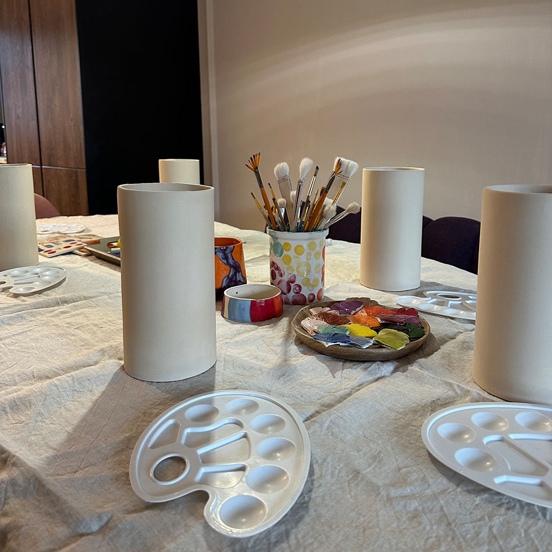 Workshop: wijnkoeler schilderen bij Nyumba