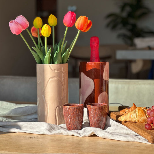 Wijnkoeler Lumaya - Bruin/Roze